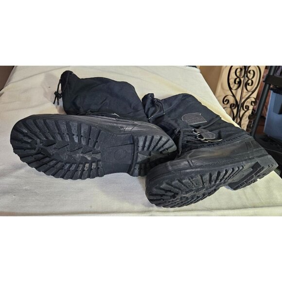 Sorel Vintage Mens Bear Boots Black Heavy-Duty Insulated Winter Snow Boots Rubbe - Picture 7 of 8